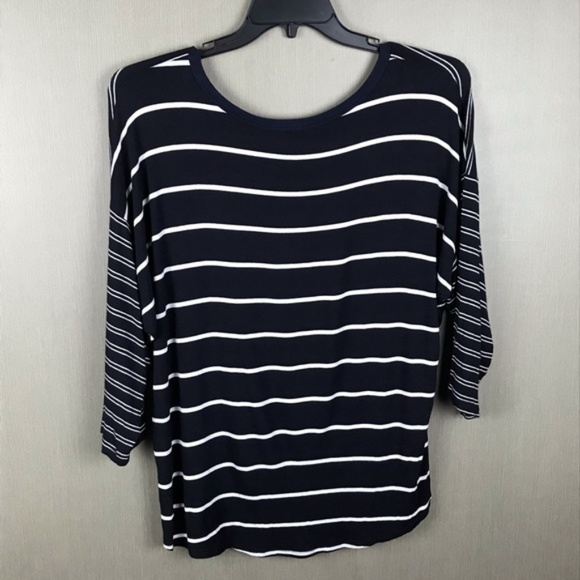 New Directions Striped Top Size 1X - Picture 2 of 6